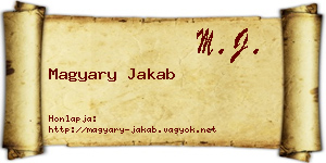 Magyary Jakab névjegykártya